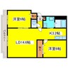 パークハイツG 2LDKの間取り