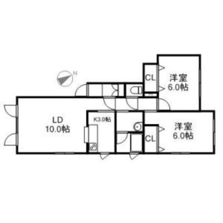 間取図 ジェンティーレ北公園