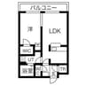 札幌市営地下鉄南北線/北３４条駅 徒歩4分 1階 築21年 1LDKの間取り