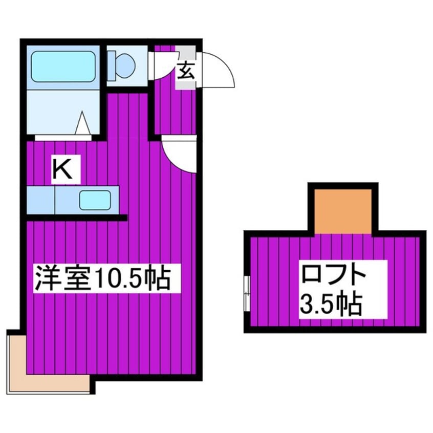 間取図 札沼線<学園都市線>/太平駅 徒歩13分 3階 築33年