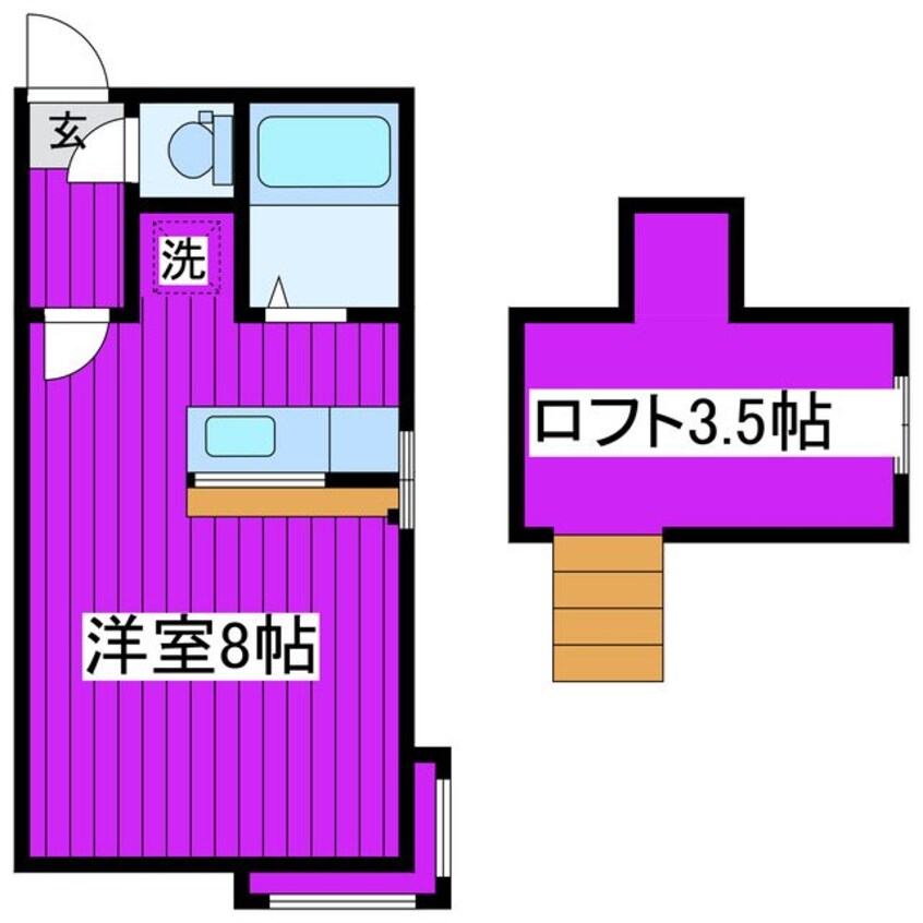 間取図 札沼線<学園都市線>/太平駅 徒歩13分 3階 築34年