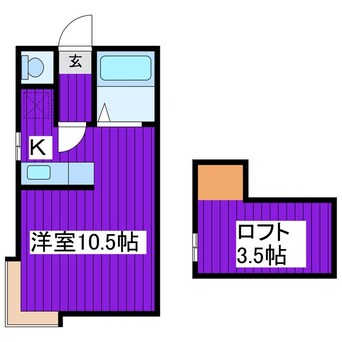 間取図 札沼線<学園都市線>/太平駅 徒歩13分 3階 築34年