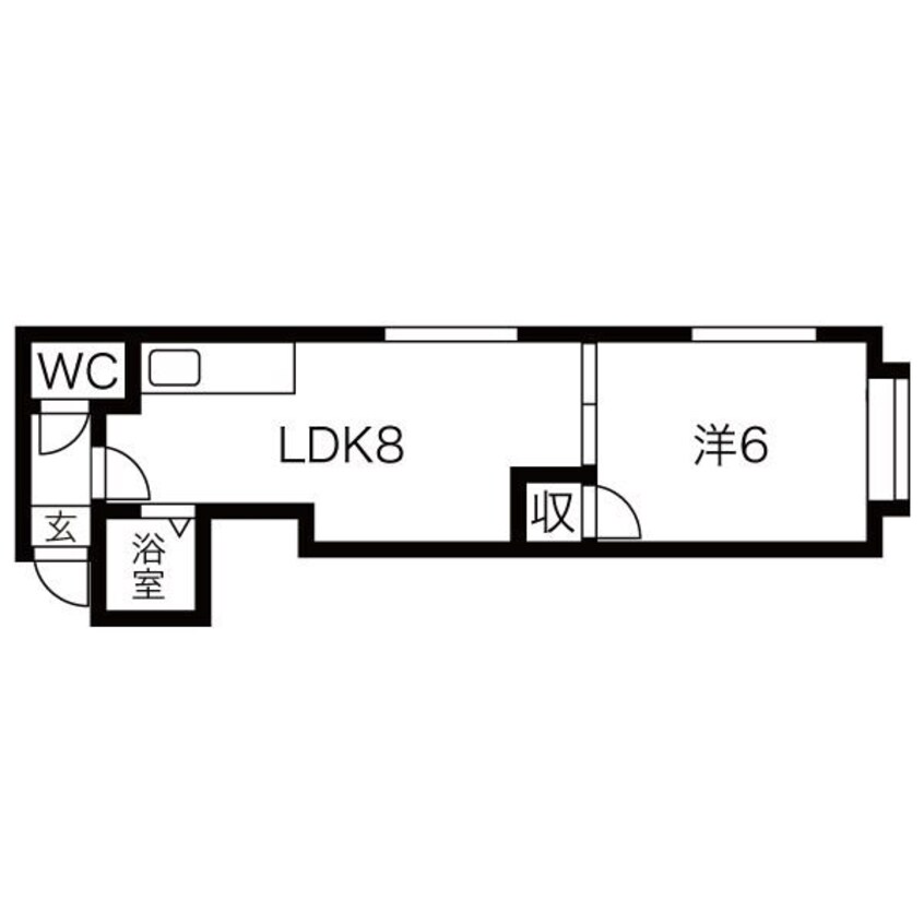 間取図 東61　丘珠線/モエレ団地 2階 築28年