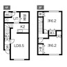 札幌市営地下鉄東西線/発寒南駅 徒歩20分 1-2階 築24年 2LDKの間取り