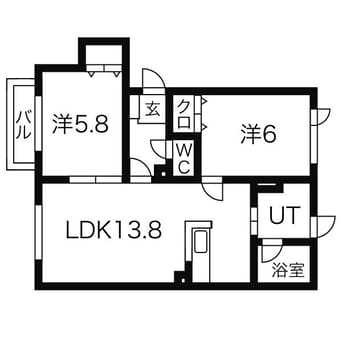 間取図 フラワーコート75