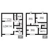 札沼線<学園都市線>/篠路駅 徒歩16分 1-2階 1年未満 3LDKの間取り