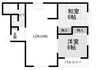 3階 築32年 2LDKの間取り