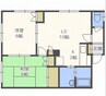 札沼線<学園都市線>/新琴似駅 徒歩15分 2階 築27年 2LDKの間取り