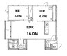 函館本線/稲穂駅 徒歩13分 3階 築3年 2LDKの間取り