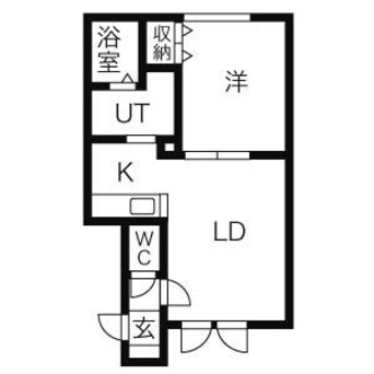 間取図 14　花川南団地線/石狩南高校前 1階 築21年