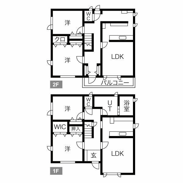 間取り図 北34西3戸建