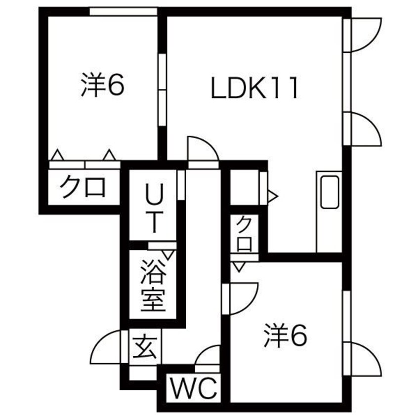 間取図 函館本線/稲穂駅 徒歩14分 3階 築25年