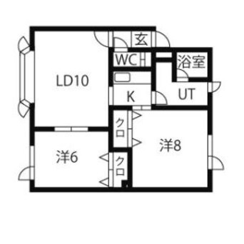 間取図 北73　新琴似2条線/新琴似2条13丁目 1階 築26年