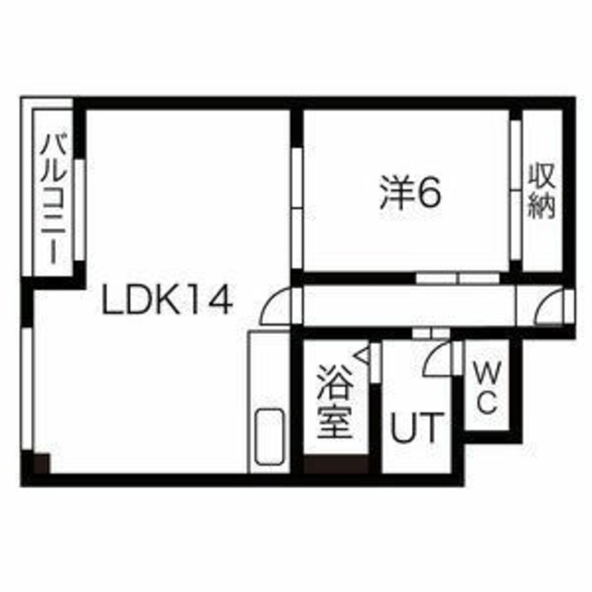 間取図 函館本線/手稲駅 徒歩10分 4階 築32年