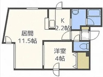 間取図 函館本線/手稲駅 徒歩4分 1階 築12年