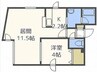 函館本線/手稲駅 徒歩4分 1階 築12年 1LDKの間取り