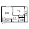 札幌市営地下鉄南北線/麻生駅 徒歩3分 3階 築25年 1LDKの間取り