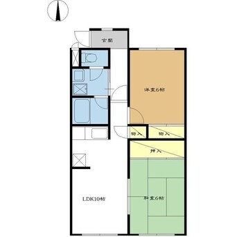 間取図 札沼線<学園都市線>/新琴似駅 徒歩5分 2階 築32年