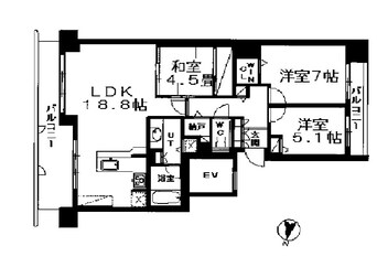 間取図 札幌市営地下鉄東豊線/新道東駅 徒歩1分 9階 築20年