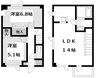 札幌市営地下鉄東西線/発寒南駅 徒歩30分 1階 築21年 2LDKの間取り