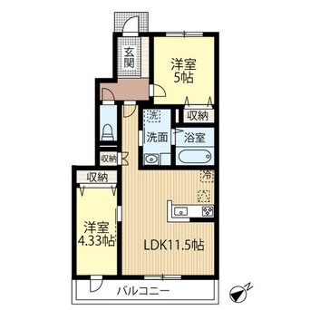 間取図 北73　新琴似2条線/新川西3条3丁目 1階 1年未満