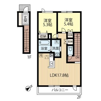 間取図 北73　新琴似2条線/新川西3条3丁目 2階 1年未満