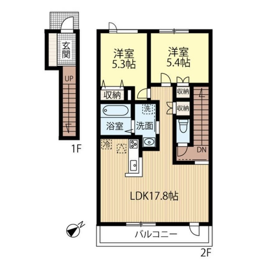 間取図 北73　新琴似2条線/新川西3条3丁目 2階 1年未満