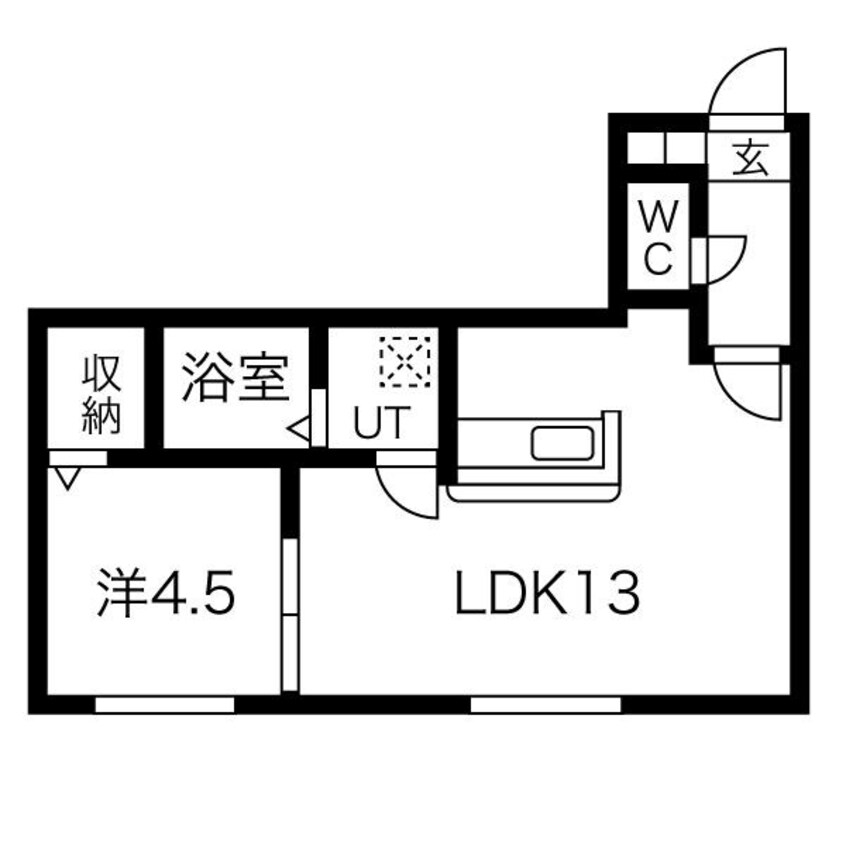 間取図 函館本線/稲積公園駅 徒歩9分 1階 1年未満