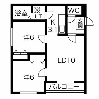 間取図 函館本線/手稲駅 徒歩6分 1階 1年未満