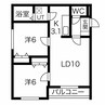 函館本線/手稲駅 徒歩6分 1階 1年未満 2LDKの間取り