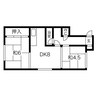 札沼線<学園都市線>/新川駅 徒歩9分 3階 築45年 2DKの間取り