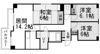 間取図 函館本線/発寒駅 徒歩23分 8階 築32年