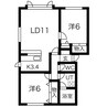 札沼線<学園都市線>/新琴似駅 徒歩27分 1階 築23年 2LDKの間取り