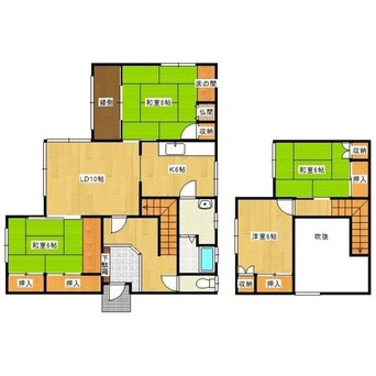 間取図 函館本線/幌向駅 徒歩13分 1-2階 築45年