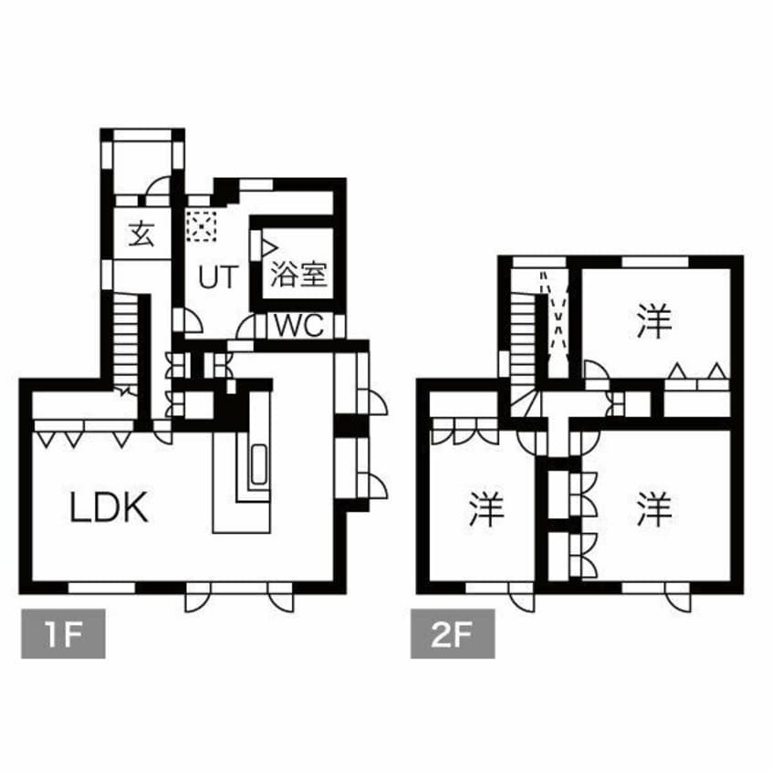 間取図 札沼線<学園都市線>/百合が原駅 徒歩10分 築36年