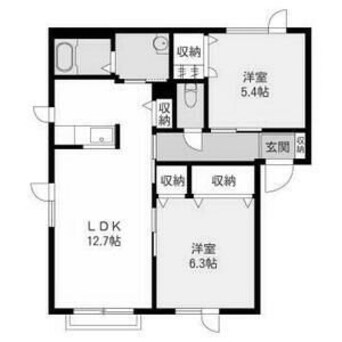 間取図 札沼線<学園都市線>/新琴似駅 徒歩13分 1階 築18年