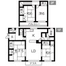 函館本線/手稲駅 徒歩9分 1-2階 築48年 4LDKの間取り