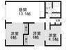 札沼線<学園都市線>/篠路駅 徒歩8分 2階 築27年 3LDKの間取り