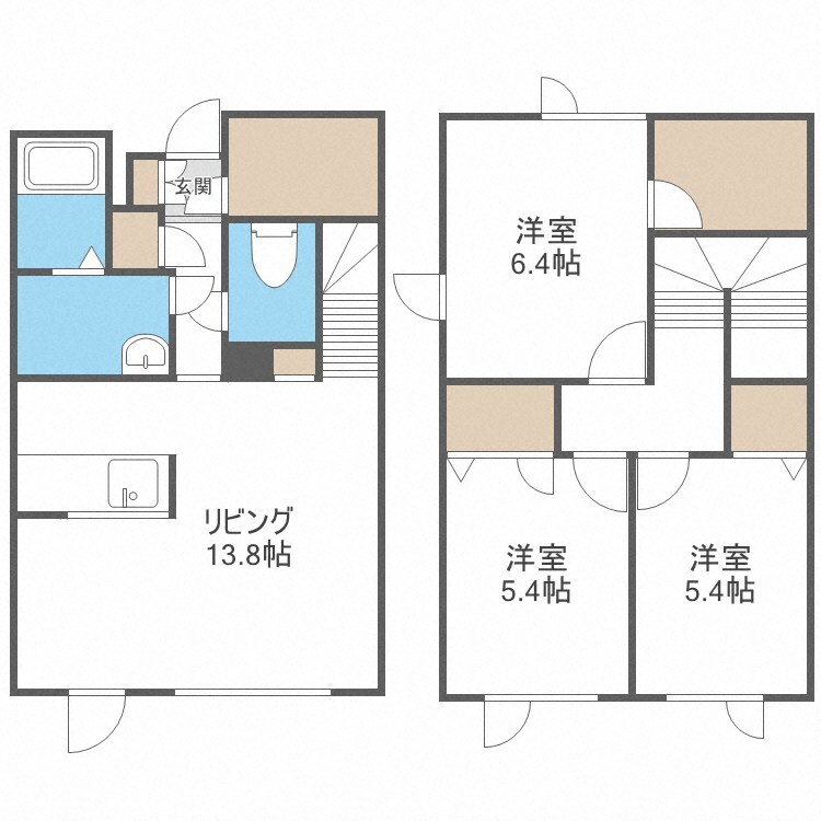 間取り図 ラ・セーヌ前田　弐番館