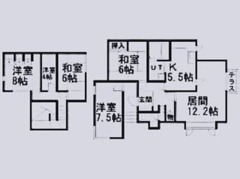 間取図 西野11-8白井邸貸家