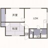 アスターハイム 2LDKの間取り