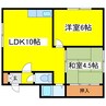恵ハイツ 2LDKの間取り