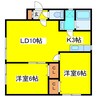 佐川ハウス 2LDKの間取り
