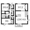 テラスハウスC 3LDKの間取り