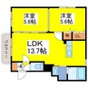 クレイドル7・2 2LDKの間取り