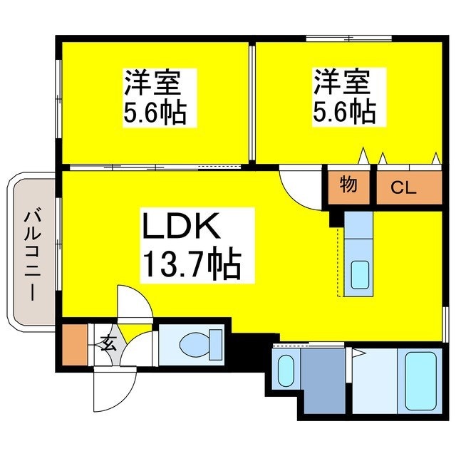 間取り図 クレイドル7・2