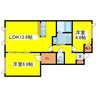 セヴェル９条 2LDKの間取り