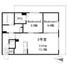 Luana　N38 2LDKの間取り