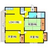ピュアコート北３３条 3LDKの間取り
