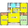 北４６東８一棟二戸建 3LDKの間取り